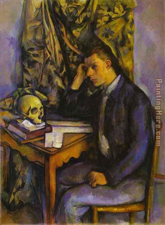 Paul Cezanne Young Man with a Skull